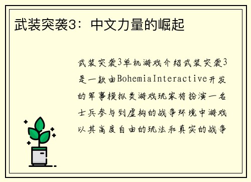 武装突袭3：中文力量的崛起